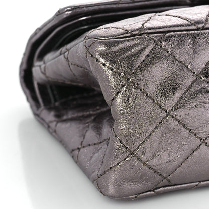 Chanel Metallic Aged Calfskin Quilted 2.55 Reissue 224 Flap Silver 8 of 10