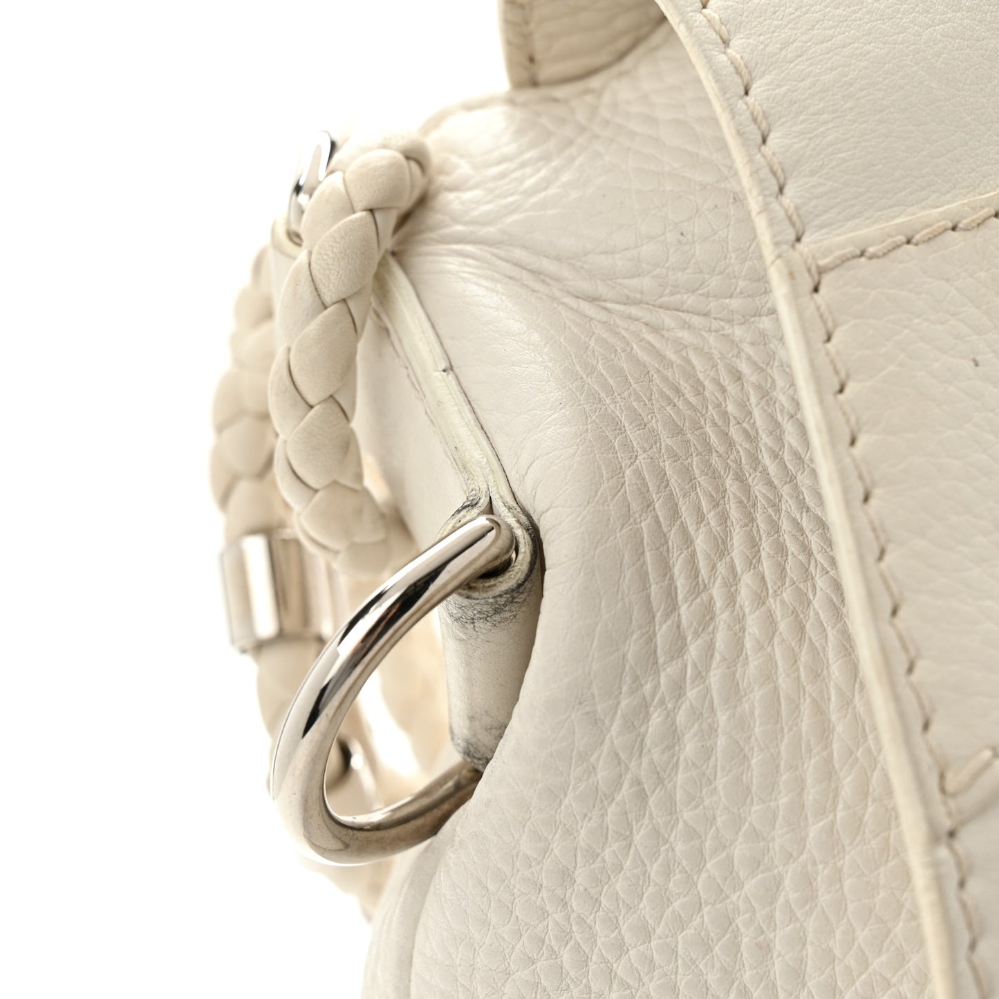 Calfskin Techno Horsebit Large Flap White
