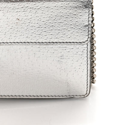 Gucci Metallic Calfskin Crystal Super Mini Dionysus Shoulder Bag Silver 11 of 14