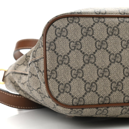 Gucci Soft GG Supreme Monogram Small Crossbody Tote Beige Cuir 7 of 11