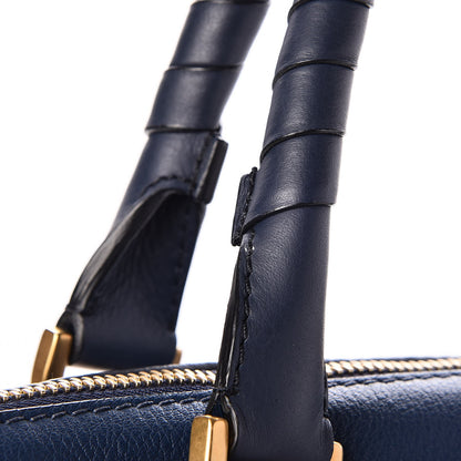 Chloe Calfskin Large Marcie Satchel Royal Navy 8 of 8