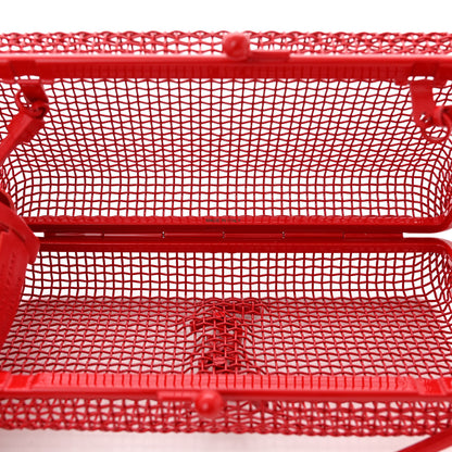 Saint Laurent Brass Lambskin Monogram Cassandre Cage Bag Rouge Flamme 5 of 10