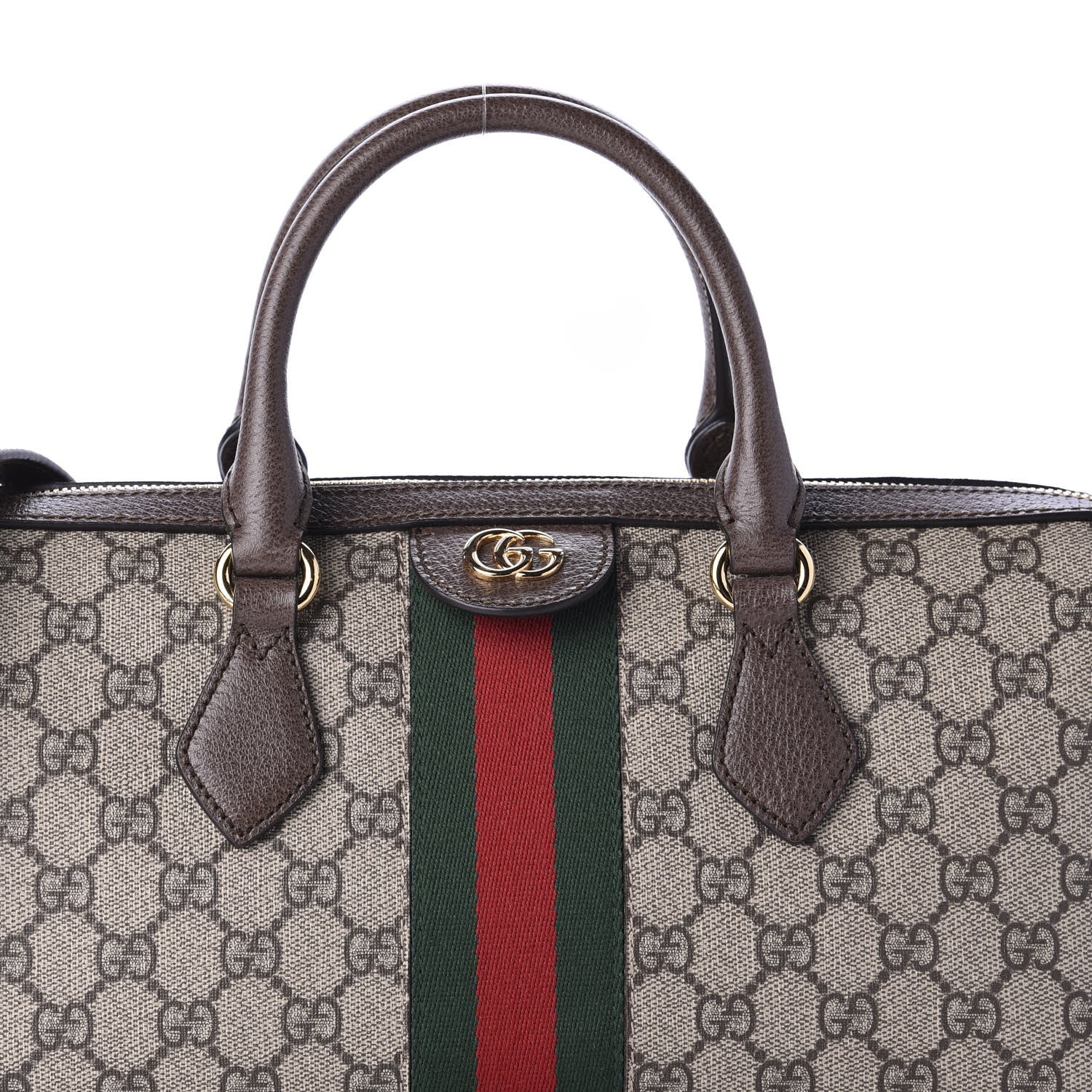 Gucci GG Supreme Monogram Web Medium Ophidia Boston Brown 11 of 11