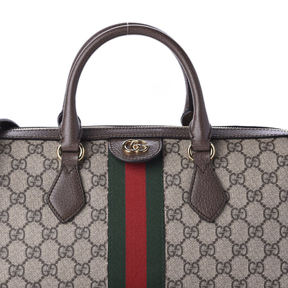Gucci GG Supreme Monogram Web Medium Ophidia Boston Brown 11 of 11