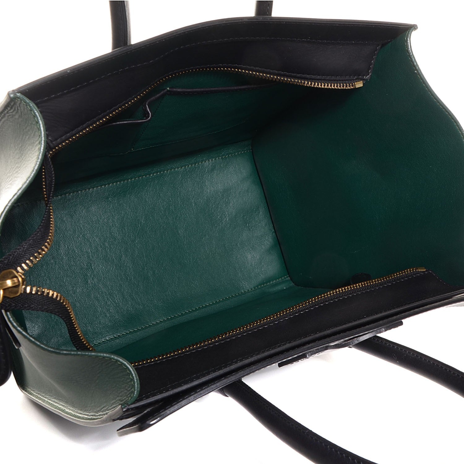 Celine Smooth Calfskin Mini Tri-Color Luggage Forest 5 of 8