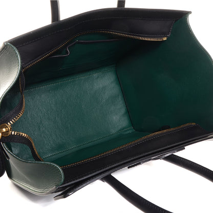 Celine Smooth Calfskin Mini Tri-Color Luggage Forest 5 of 8