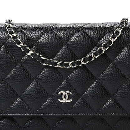 Chanel Caviar Quilted Wallet on Chain WOC Black 9 of 12