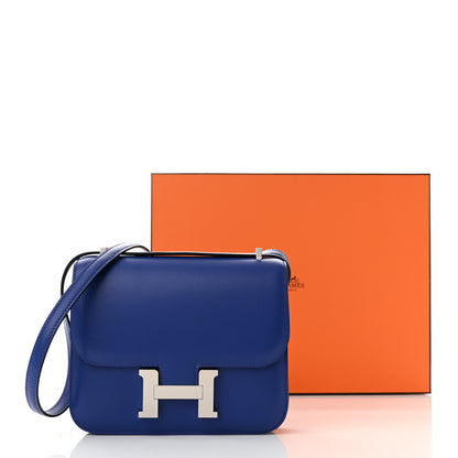 Hermes Tadelakt Constance 18 Bleu Electrique 11 of 11