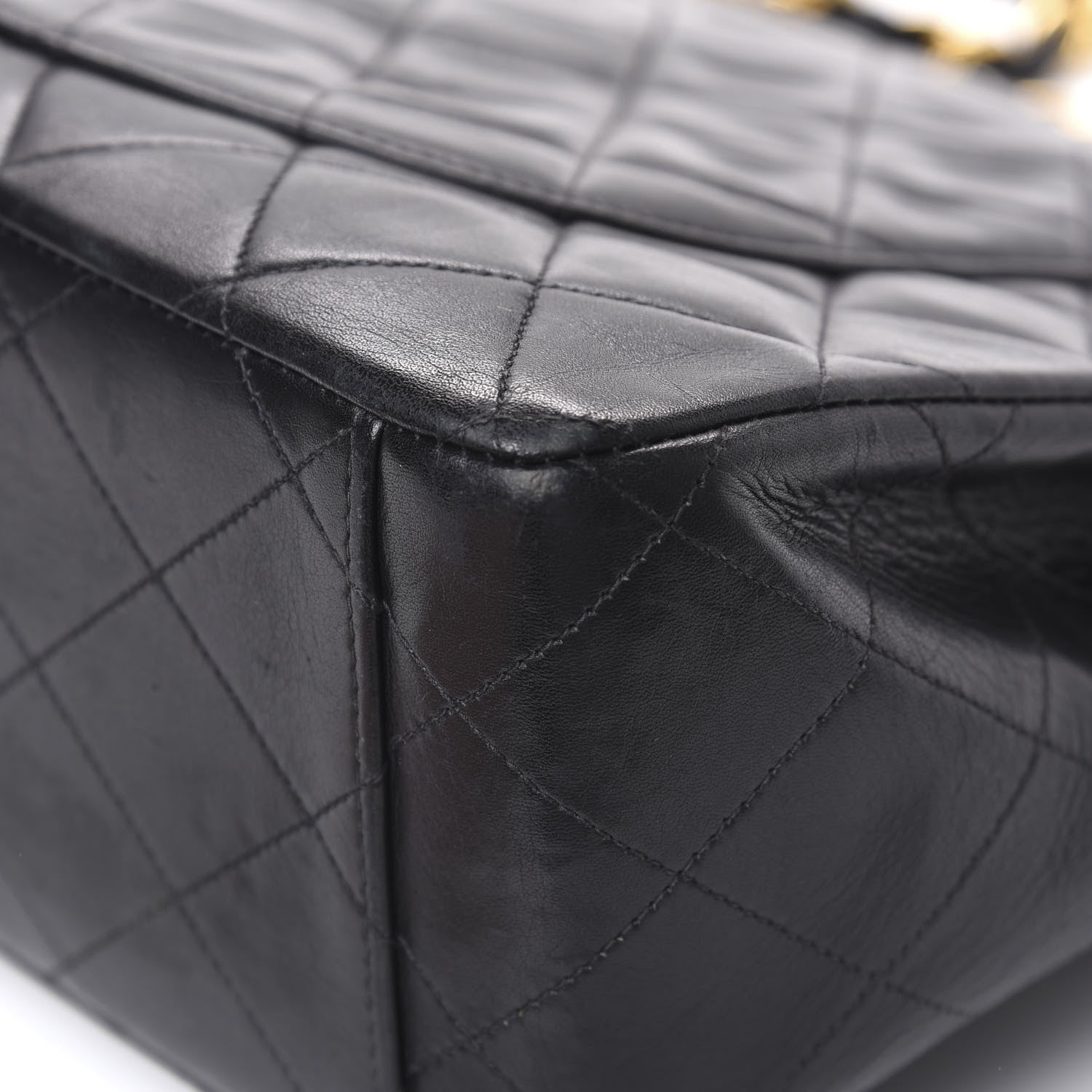 Chanel Lambskin Quilted XL Jumbo Single Flap Black 13 of 13