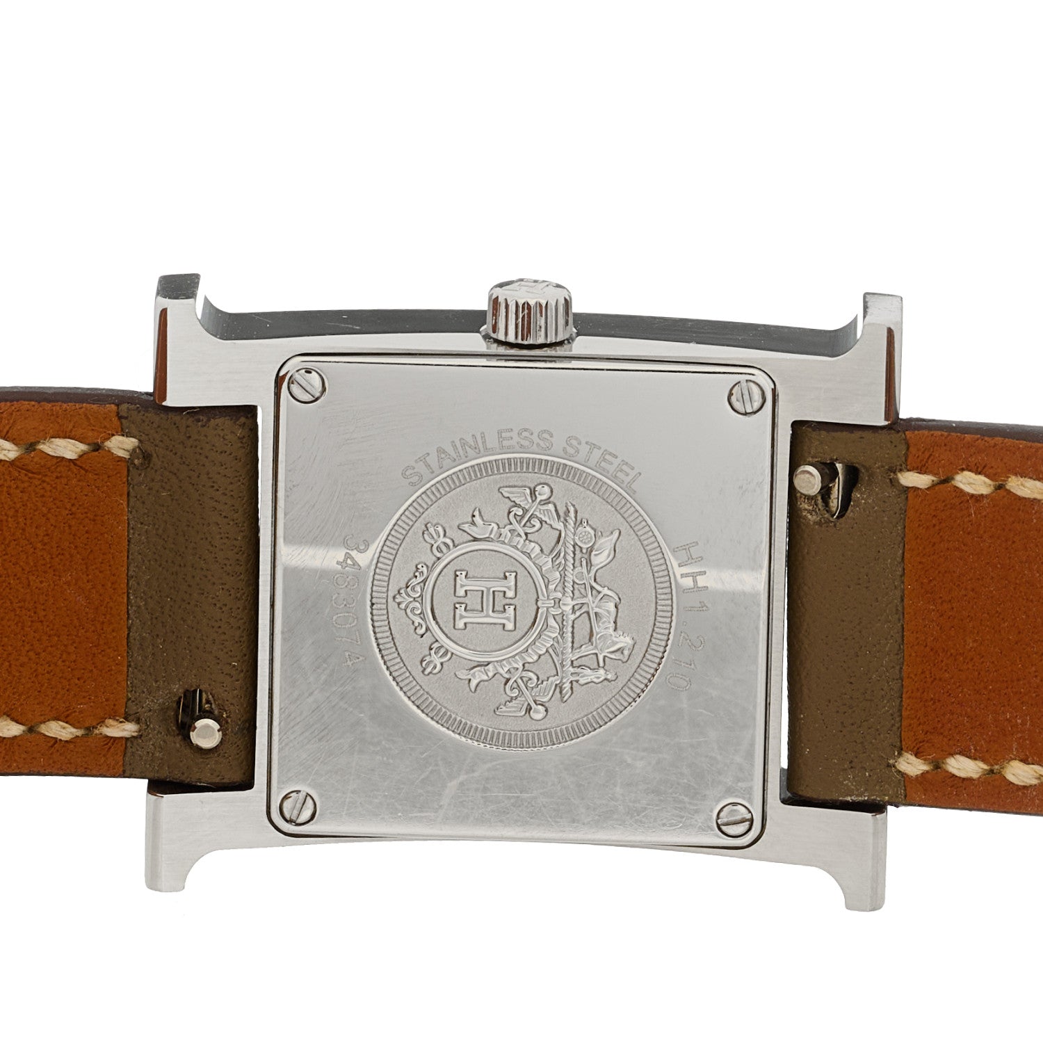 Hermes Stainless Steel Swift 21mm Heure H Hour Quartz Watch Etoupe 4 of 5