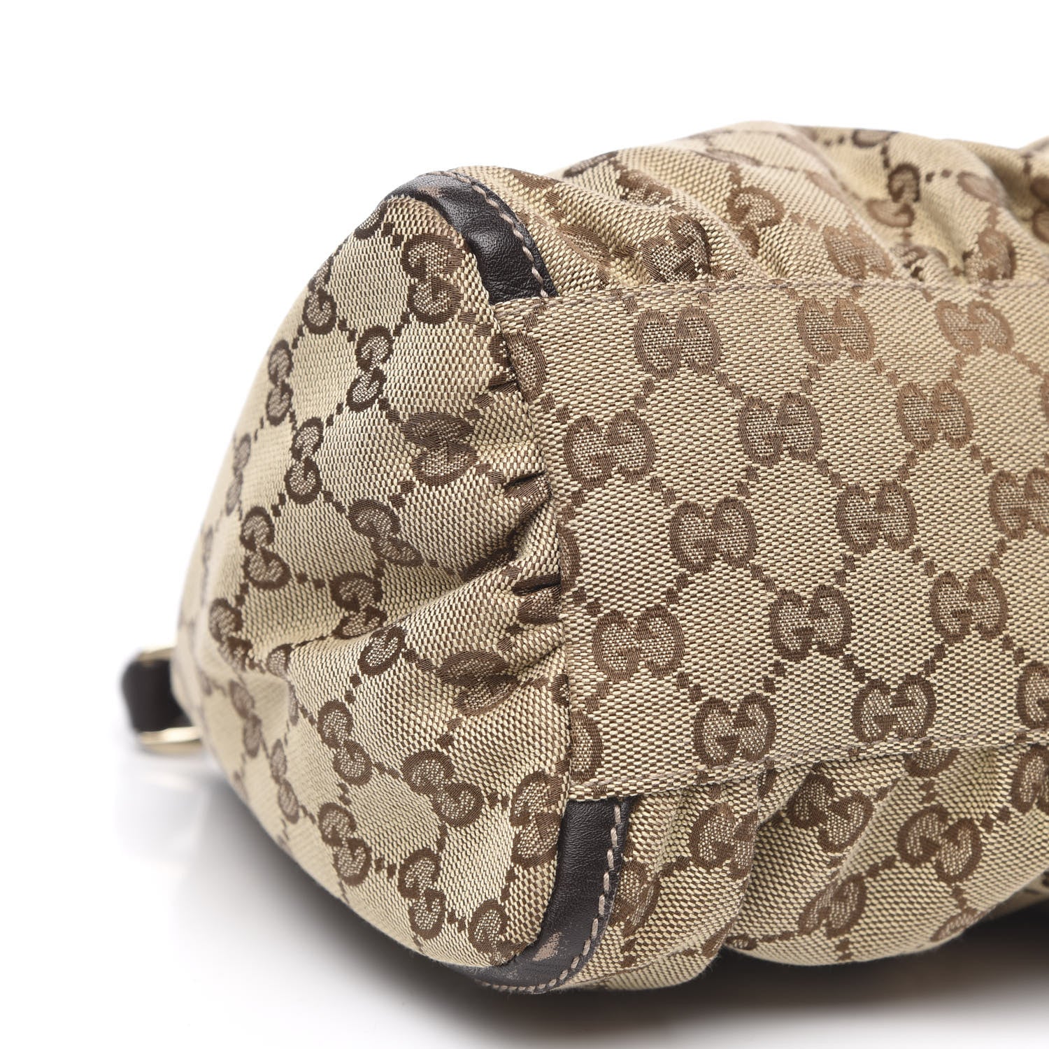 Gucci Monogram Medium D Gold Ring Hobo Dark Brown 8 of 13