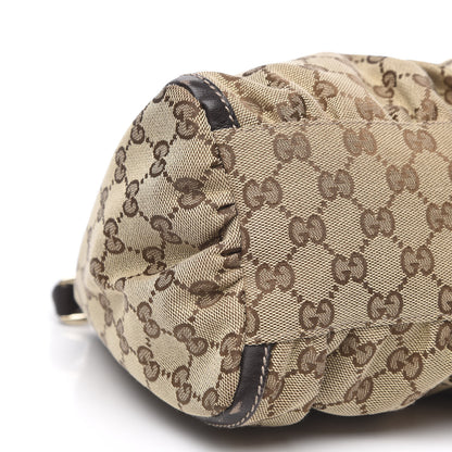 Gucci Monogram Medium D Gold Ring Hobo Dark Brown 8 of 13