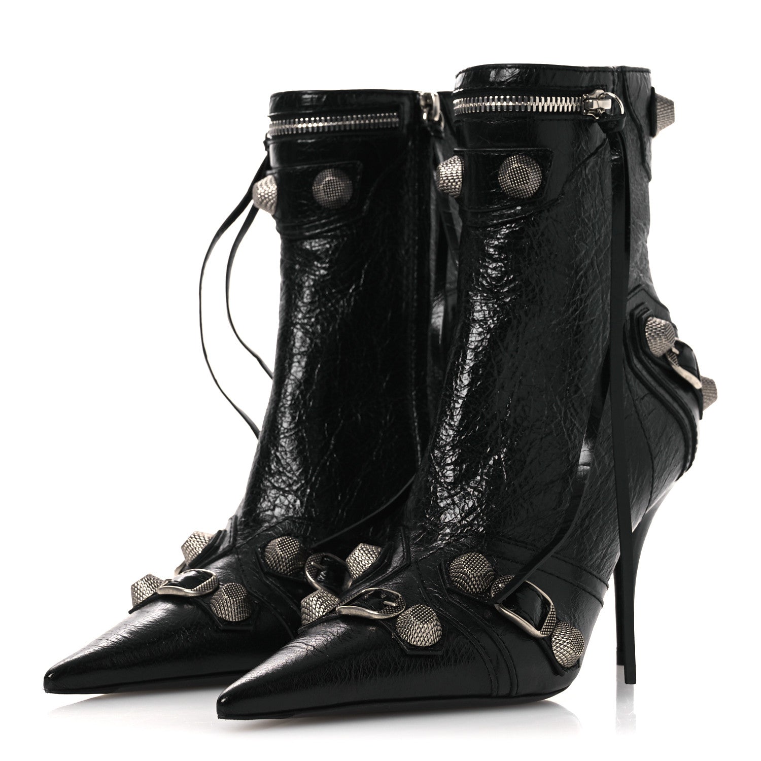 Balenciaga Agneau Arena Cagole 90mm Ankle Boots 38 Black 4 of 11