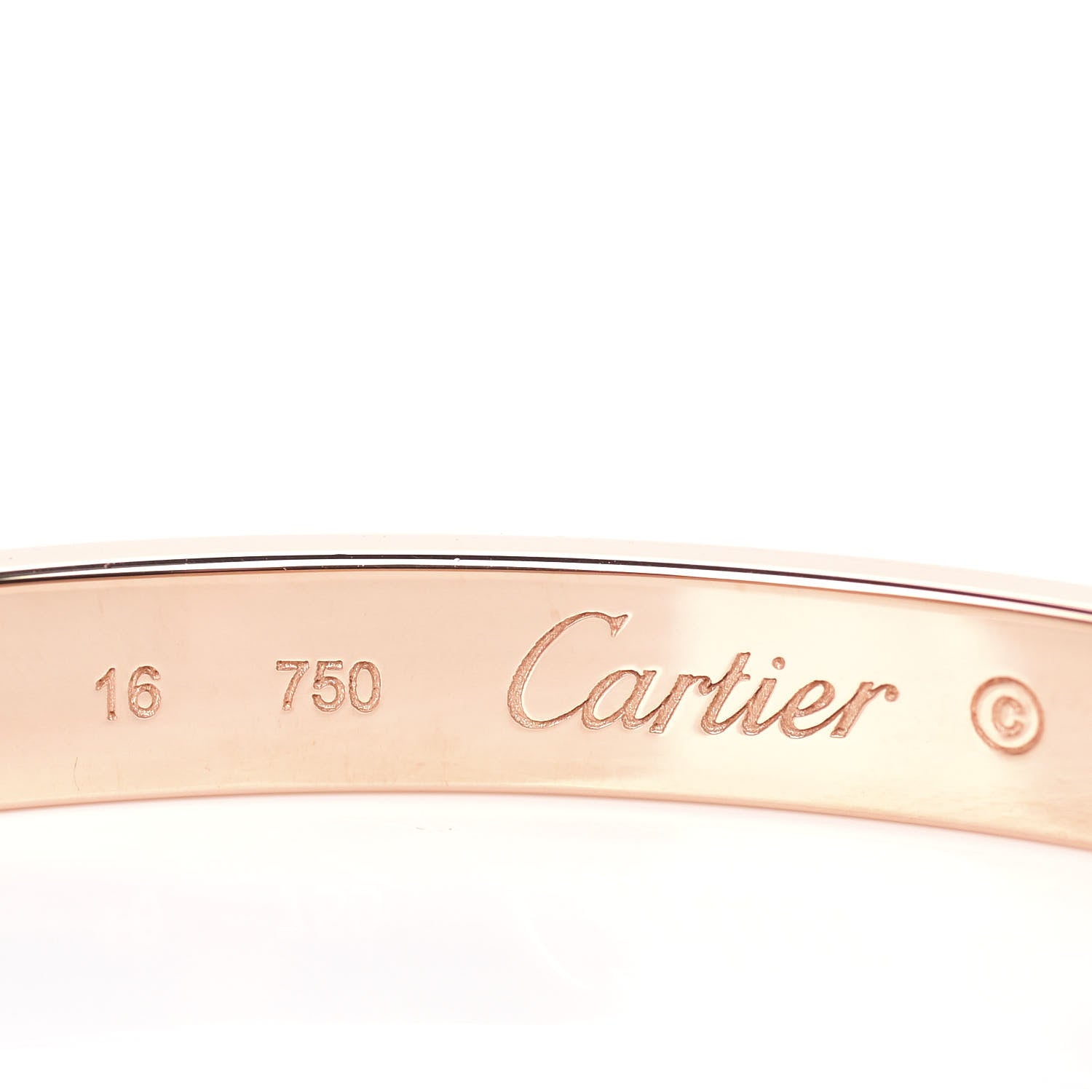 Cartier 18K Pink Gold LOVE Bracelet 16 5 of 7