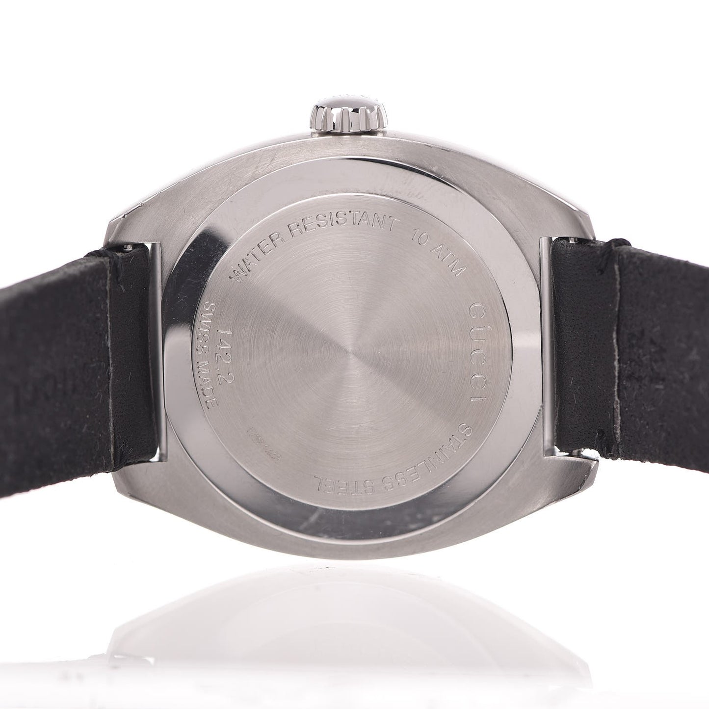 Stainless Steel Calfskin 44mm GG2570 Toscano Quartz Watch Black