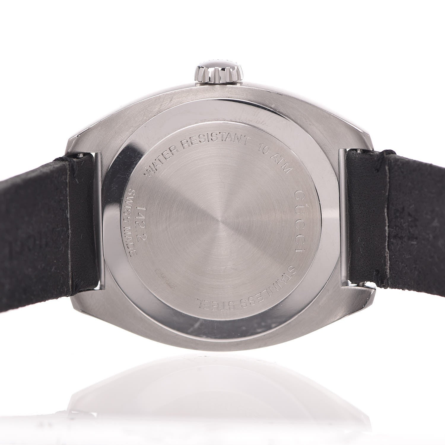 Gucci Stainless Steel Calfskin 44mm GG2570 Toscano Quartz Watch Black 8 of 9