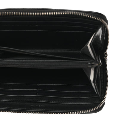 Burberry Calfskin Studded Zip Around Wallet Black 5 of 8