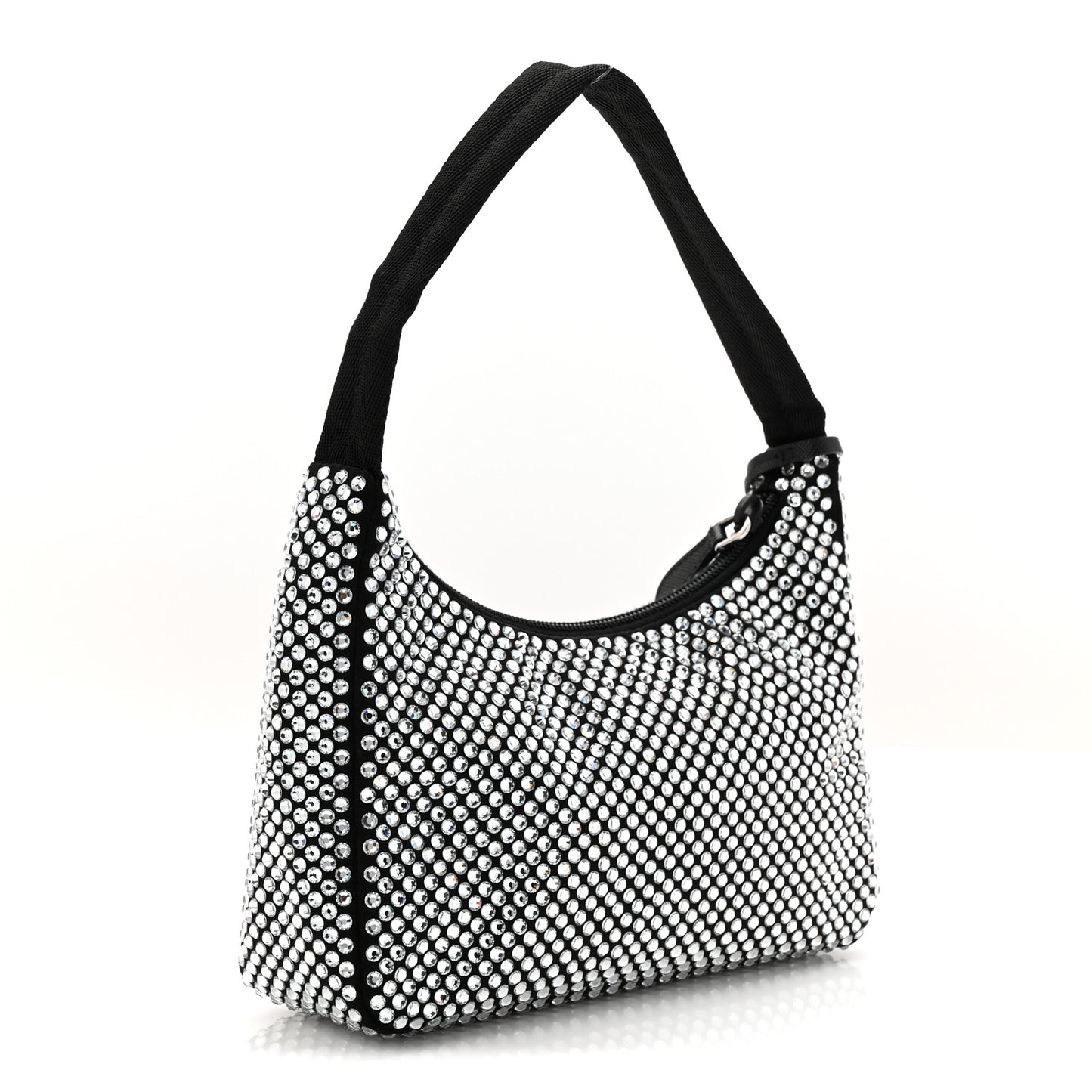 Satin Crystal Mini Re-Edition 2000 Bag Cristal