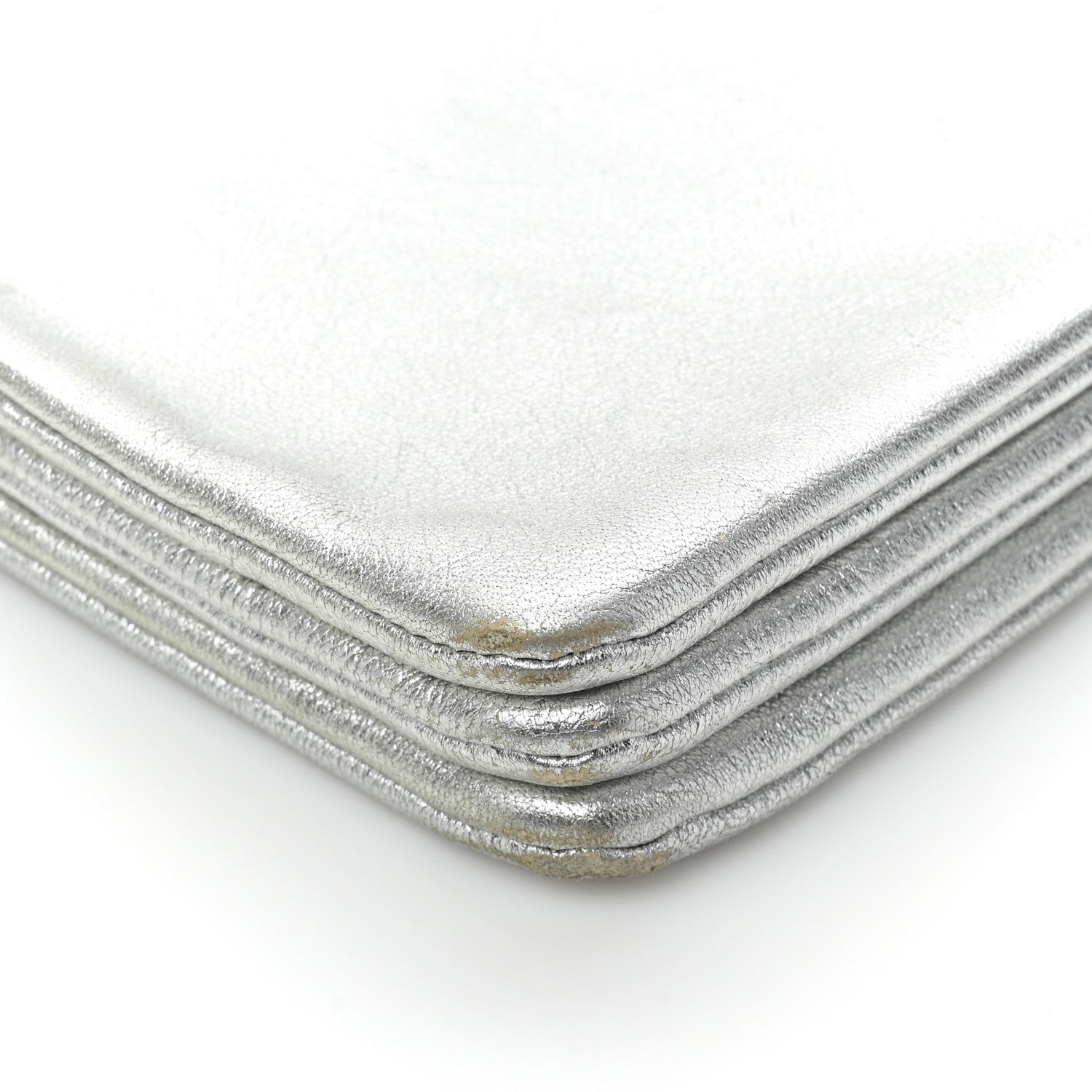 Celine Metallic Lambskin Large Trio Crossbody Bag Silver 11 of 17