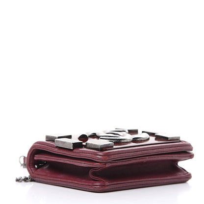 Chanel Lambskin Plexiglass Boy Brick Burgundy 4 of 17