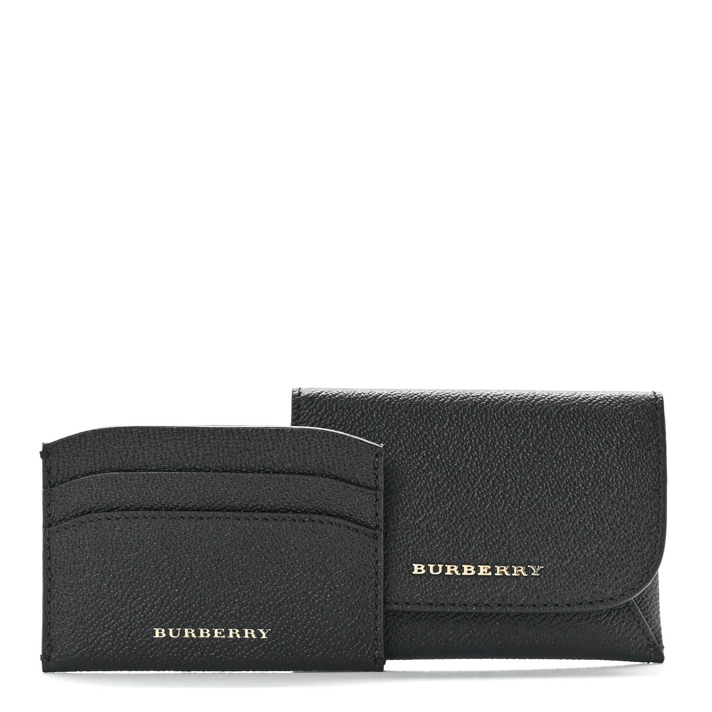Soft Grain Calfskin Haymarket Check Mayfield Card Case Black