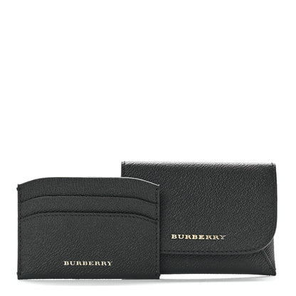 Burberry Soft Grain Calfskin Haymarket Check Mayfield Card Case Black 1 of 12