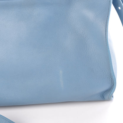 Saint Laurent Calfskin Small Classic Y Cabas Blue Glacier 10 of 14