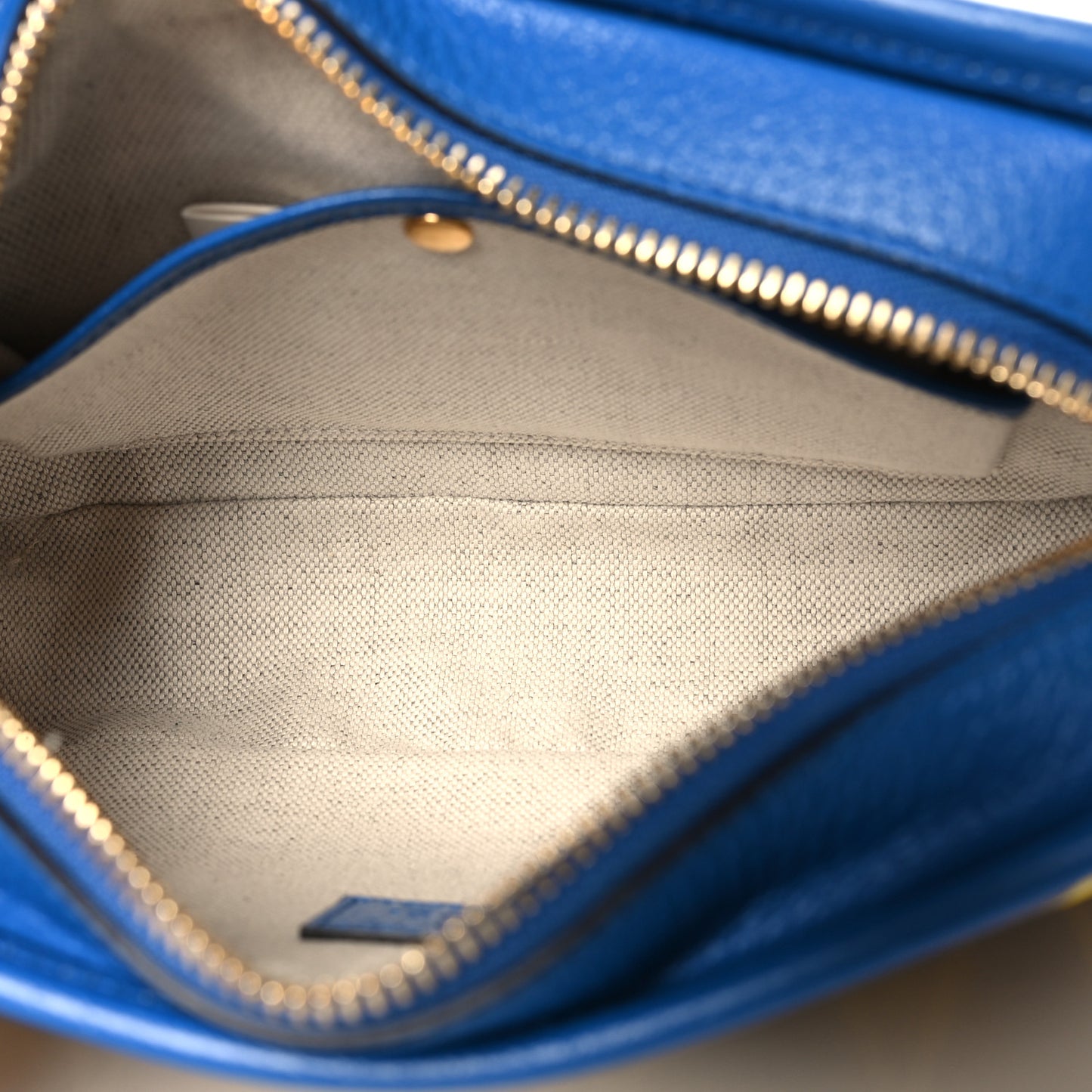 GG Supreme Monogram Mix Textured Dollar Calfskin Rhombus Inlay Crossbody Bag Beige Ebony Harvest Joy Blue