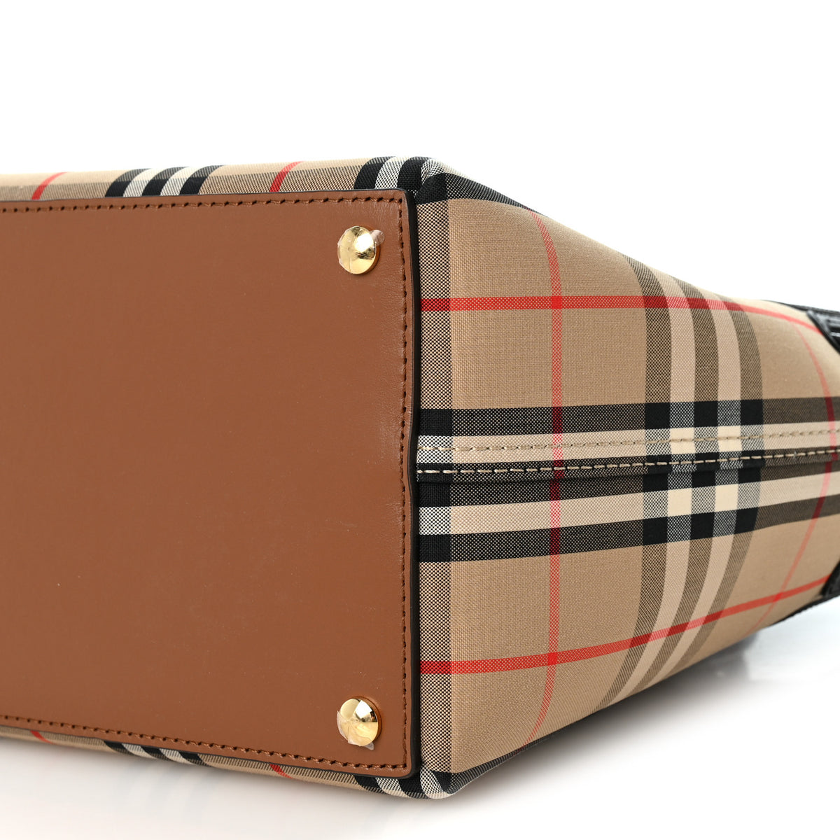 Calfskin Vintage Check Triple Stud Small Belt Bag Archive Beige