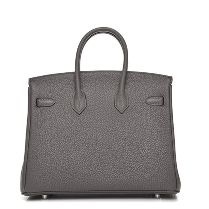 Hermes Togo Birkin 25 Etain 29 of 31