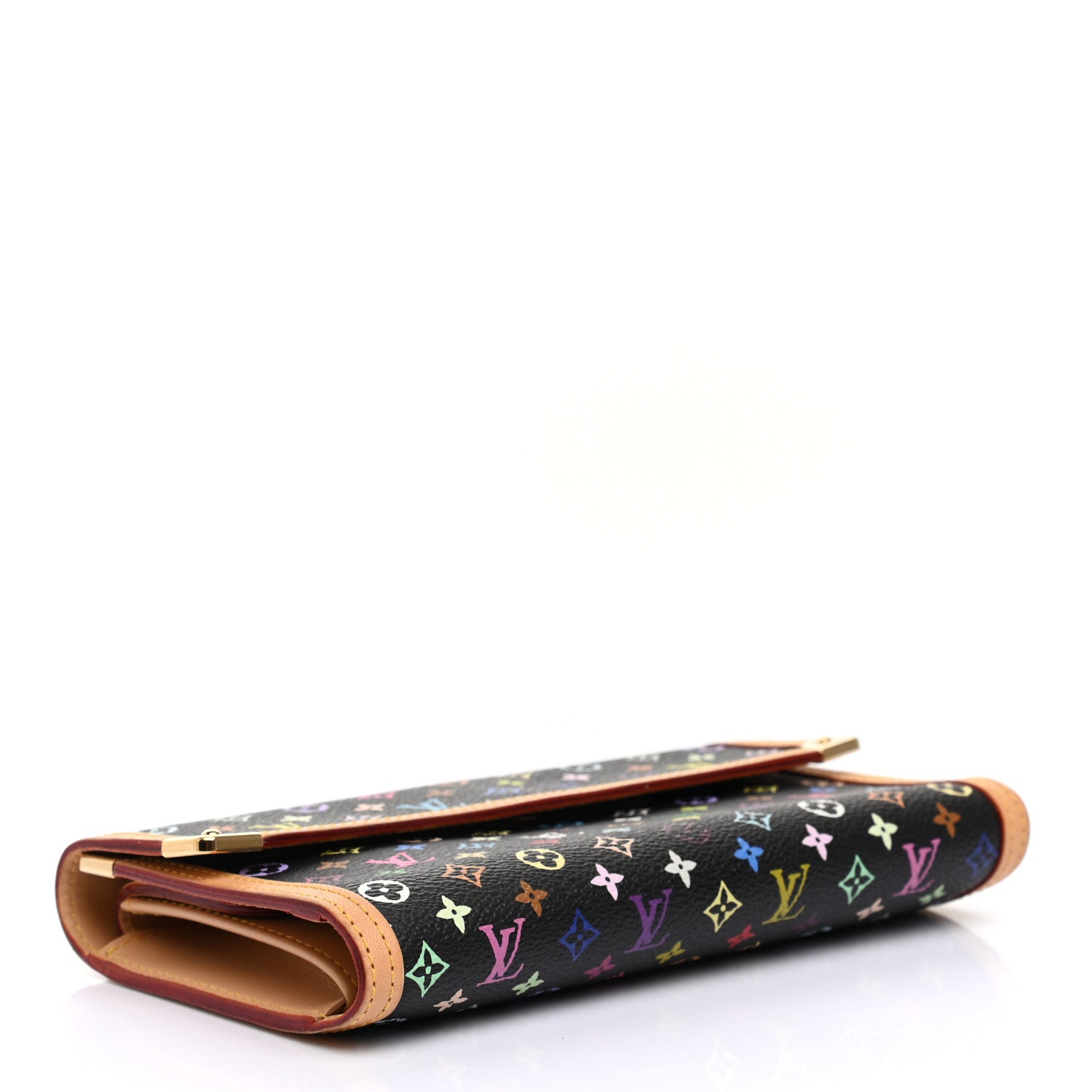 Louis Vuitton Monogram Multicolor Porte Tresor International Wallet Black 4 of 9