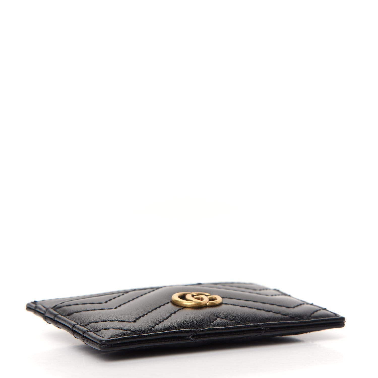 Gucci Calfskin Matelasse GG Marmont Card Holder Black 4 of 5