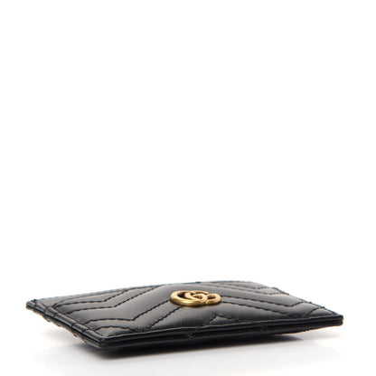Gucci Calfskin Matelasse GG Marmont Card Holder Black 4 of 5