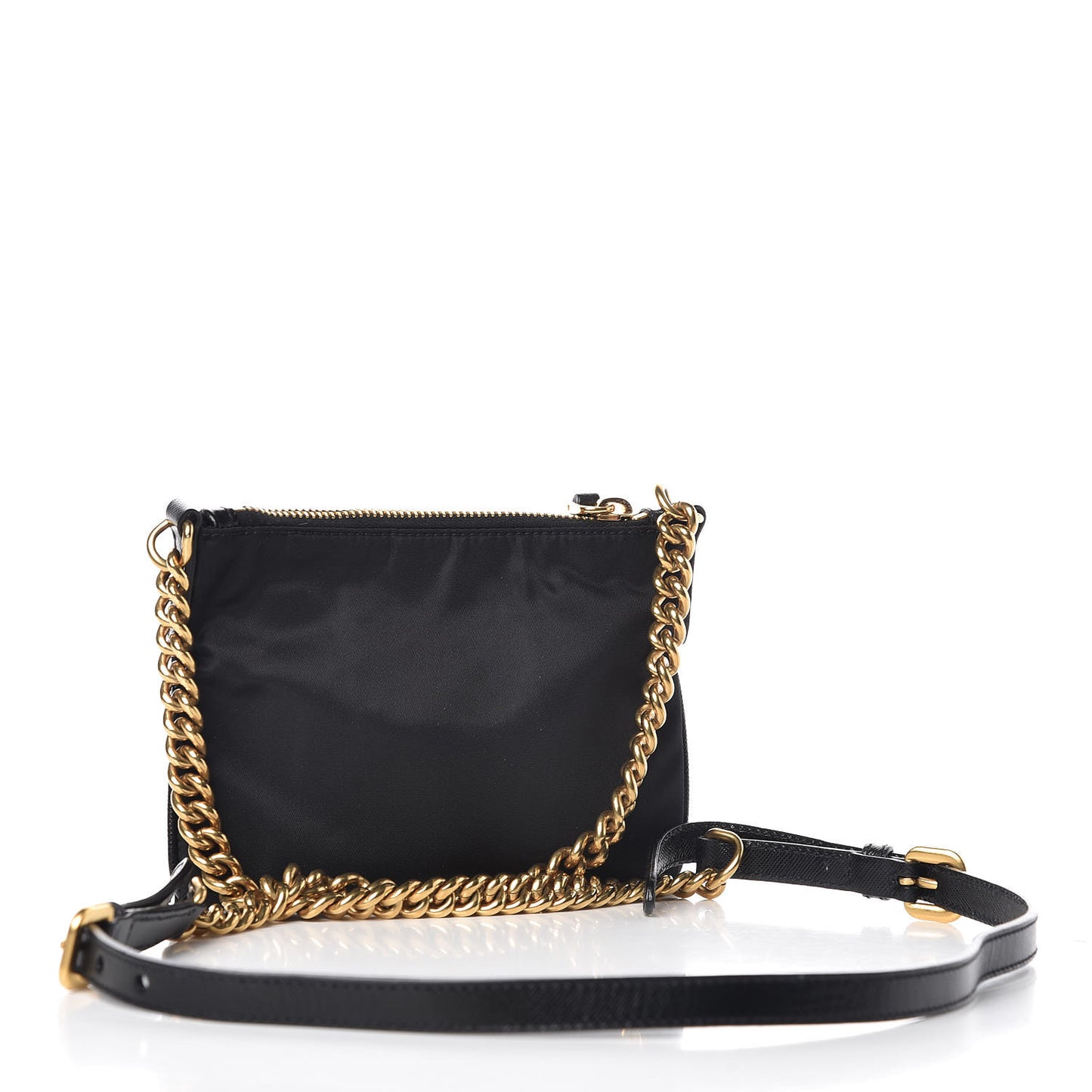 Tessuto Nylon Logo Small Crossbody Bag Black