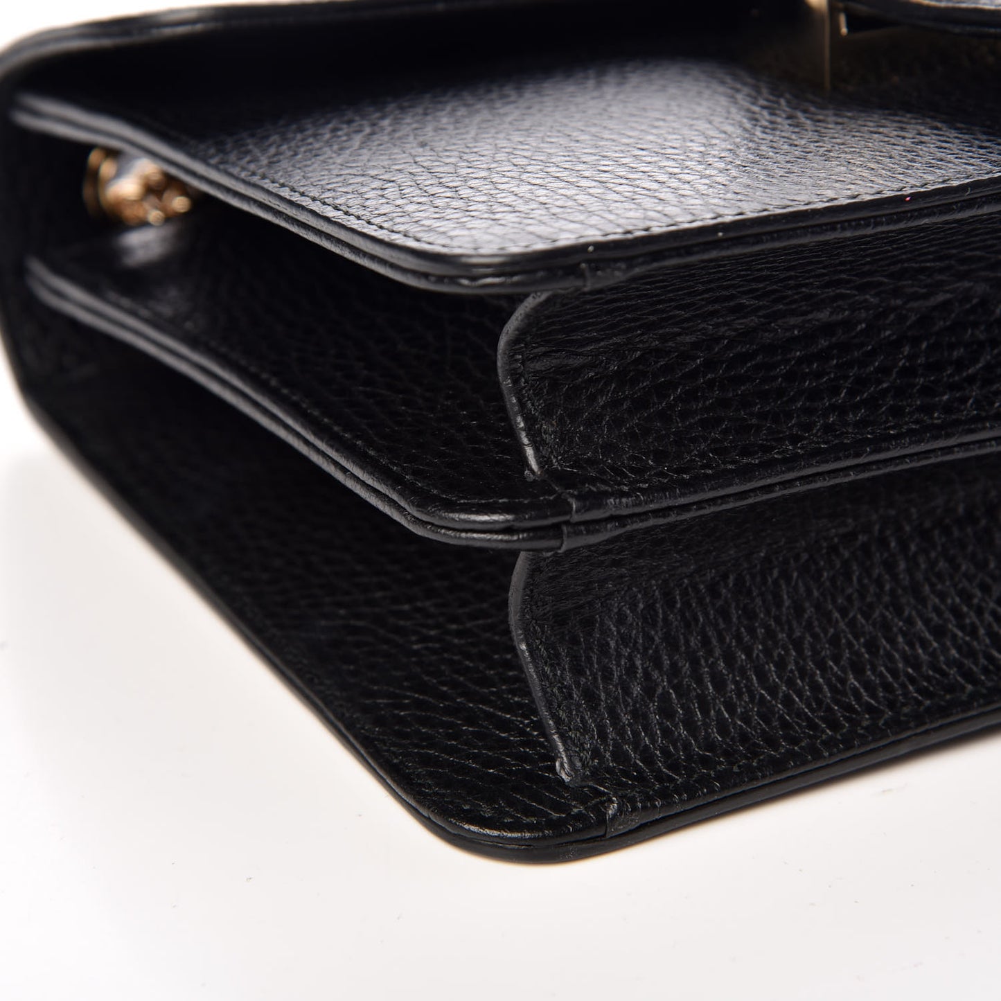 Dollar Calfskin Small Interlocking G Shoulder Bag Black