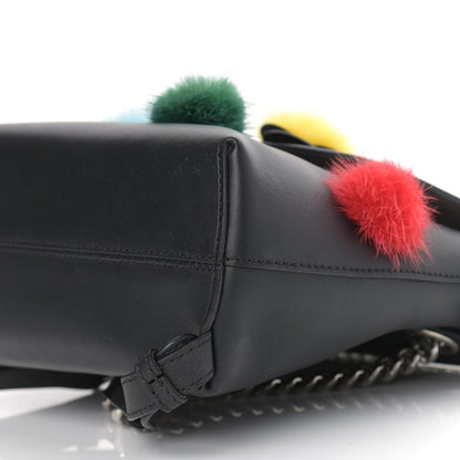 Fendi Calfskin Pom Pom Mini Back to School Backpack Black 8 of 8
