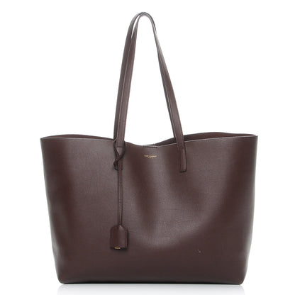Saint Laurent Calfskin Large Shopping Tote Bordeaux 1 of 9