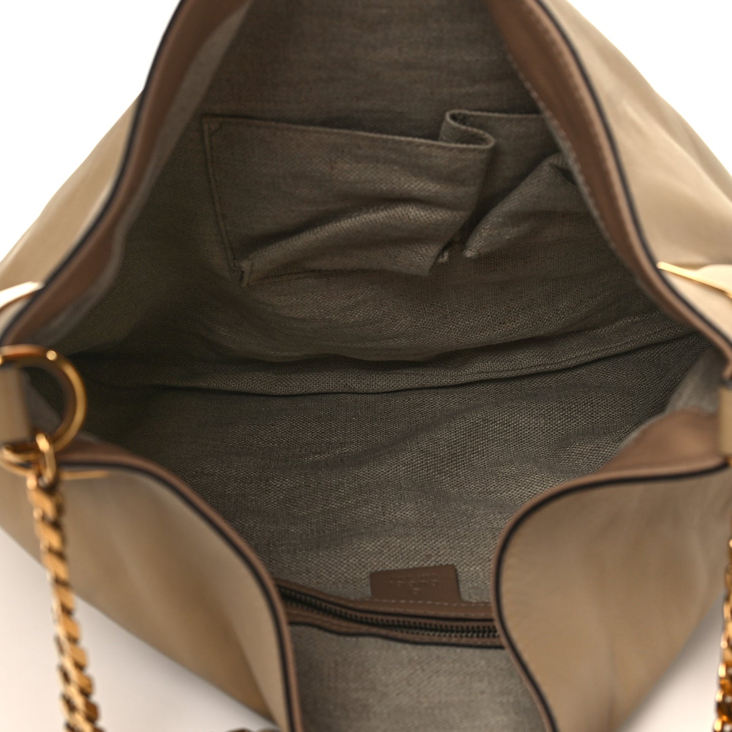 Lambskin 1970 Large Shoulder Bag Beige