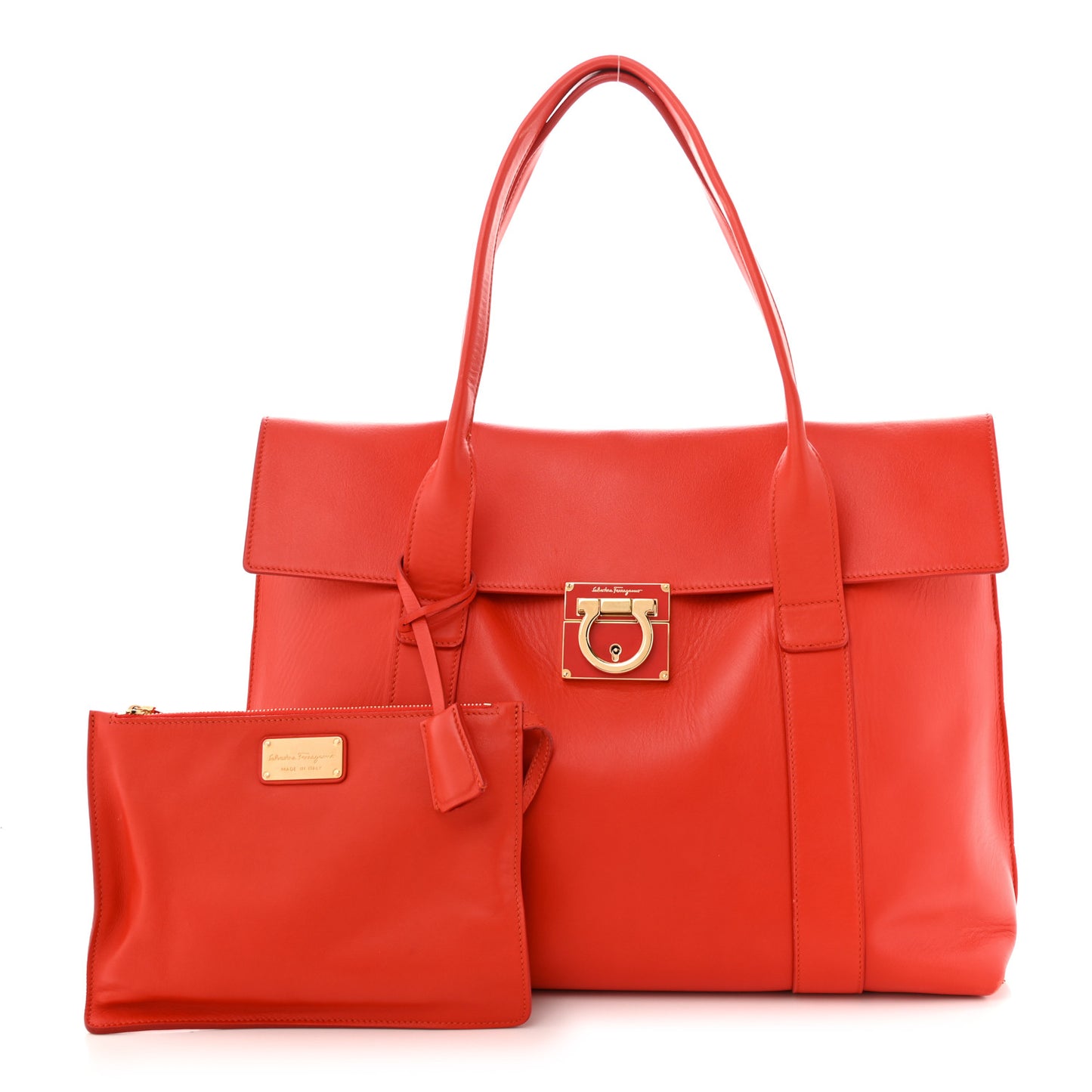 Calfskin Large Sookie Satchel Red