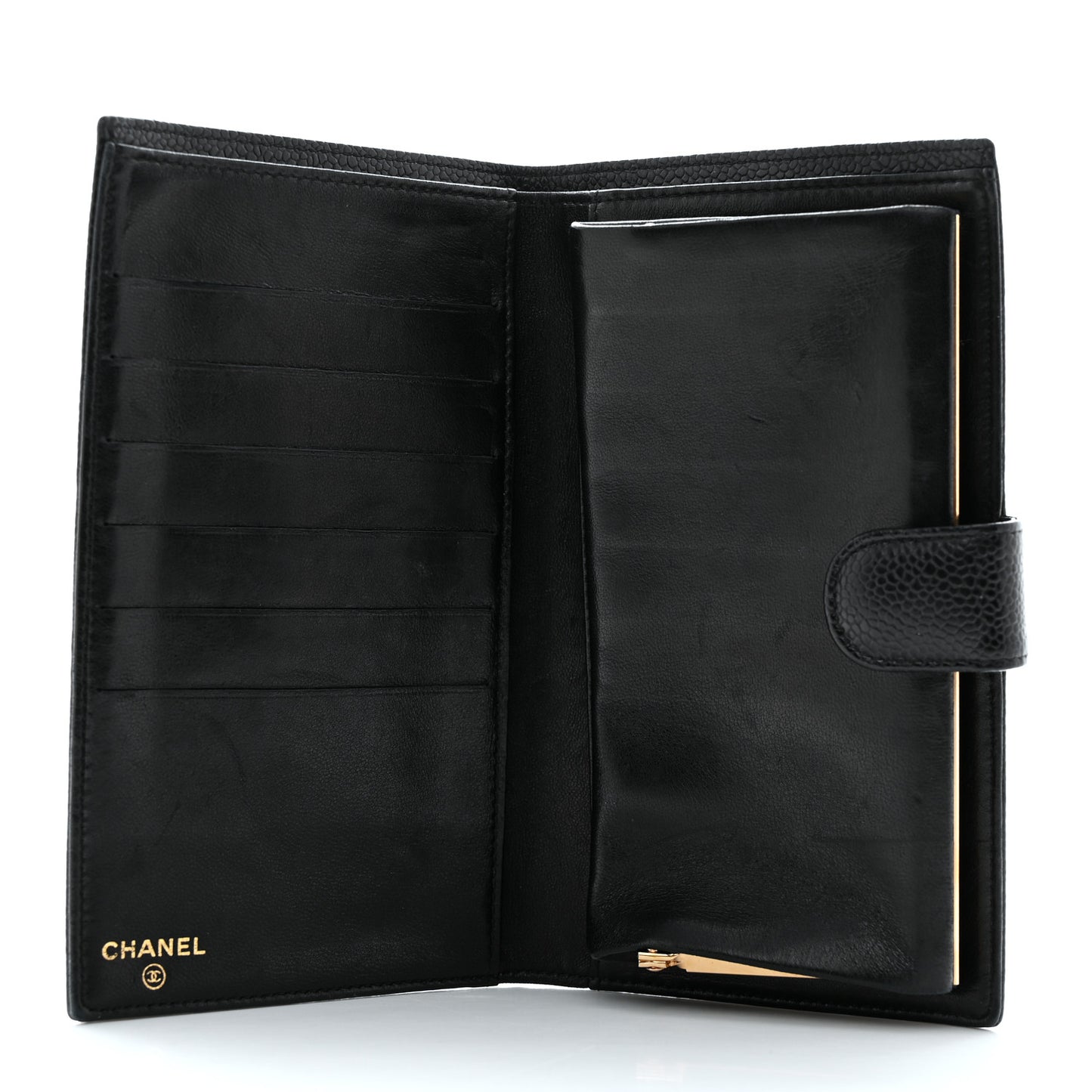 Caviar Timeless CC French Wallet Black