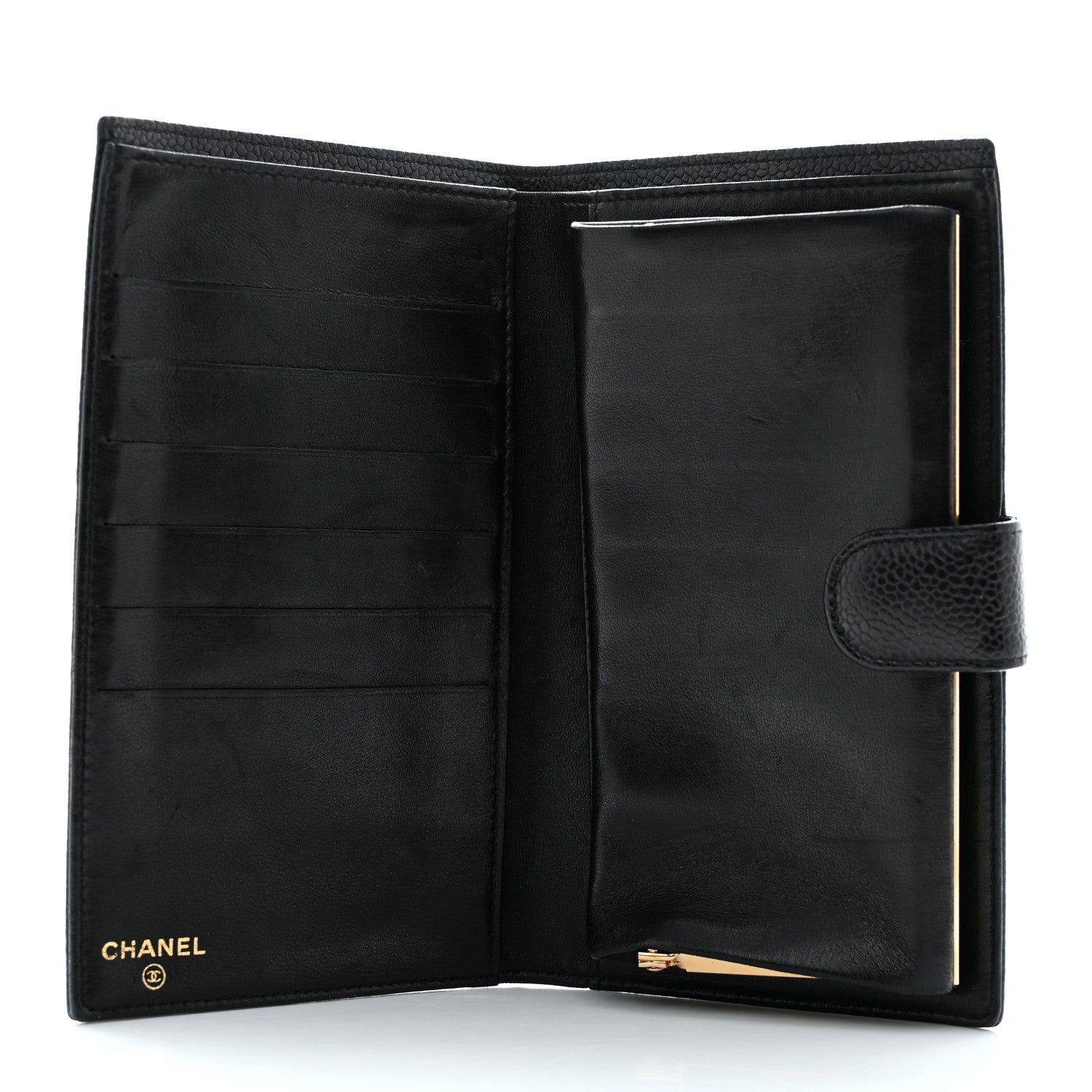 Chanel Caviar Timeless CC French Wallet Black 5 of 8