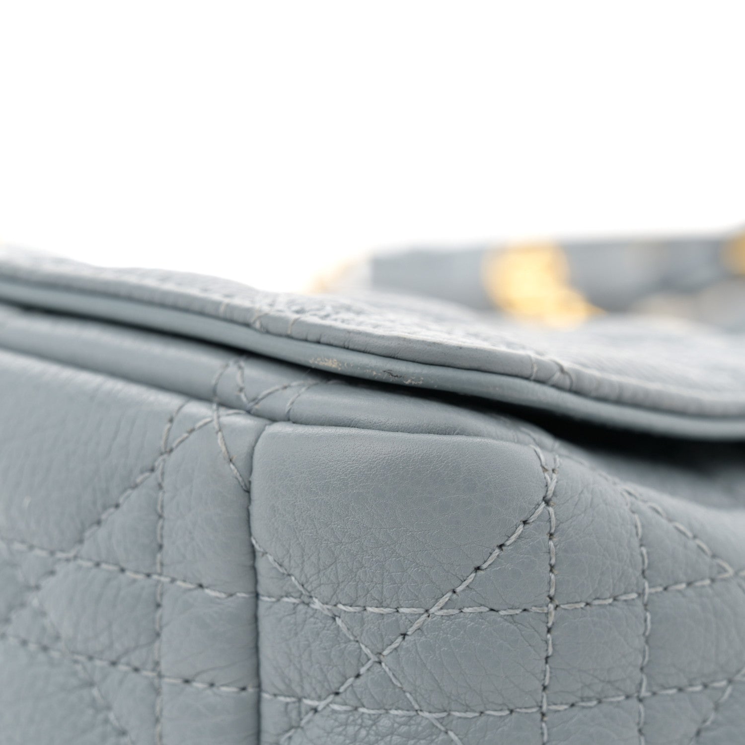 Christian Dior Supple Calfskin Cannage Medium Caro Bag Ethereal Grey 12 of 14