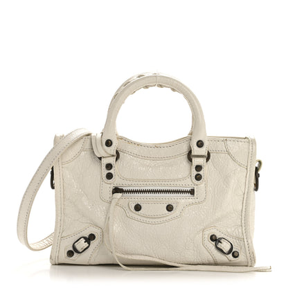 Balenciaga Agneau Classic Hardware Nano City White 1 of 14