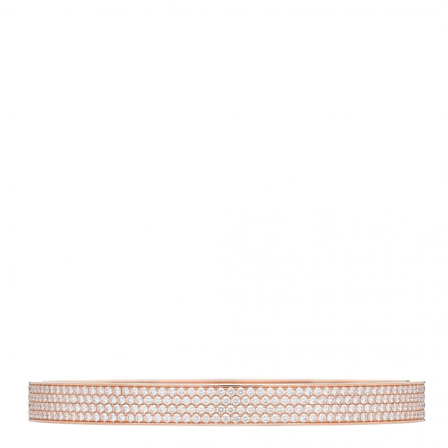 18K Rose Gold Diamond PM Collier De Chien Full Pave Bracelet SH