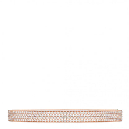 Hermes 18K Rose Gold Diamond PM Collier De Chien Full Pave Bracelet SH 2 of 4