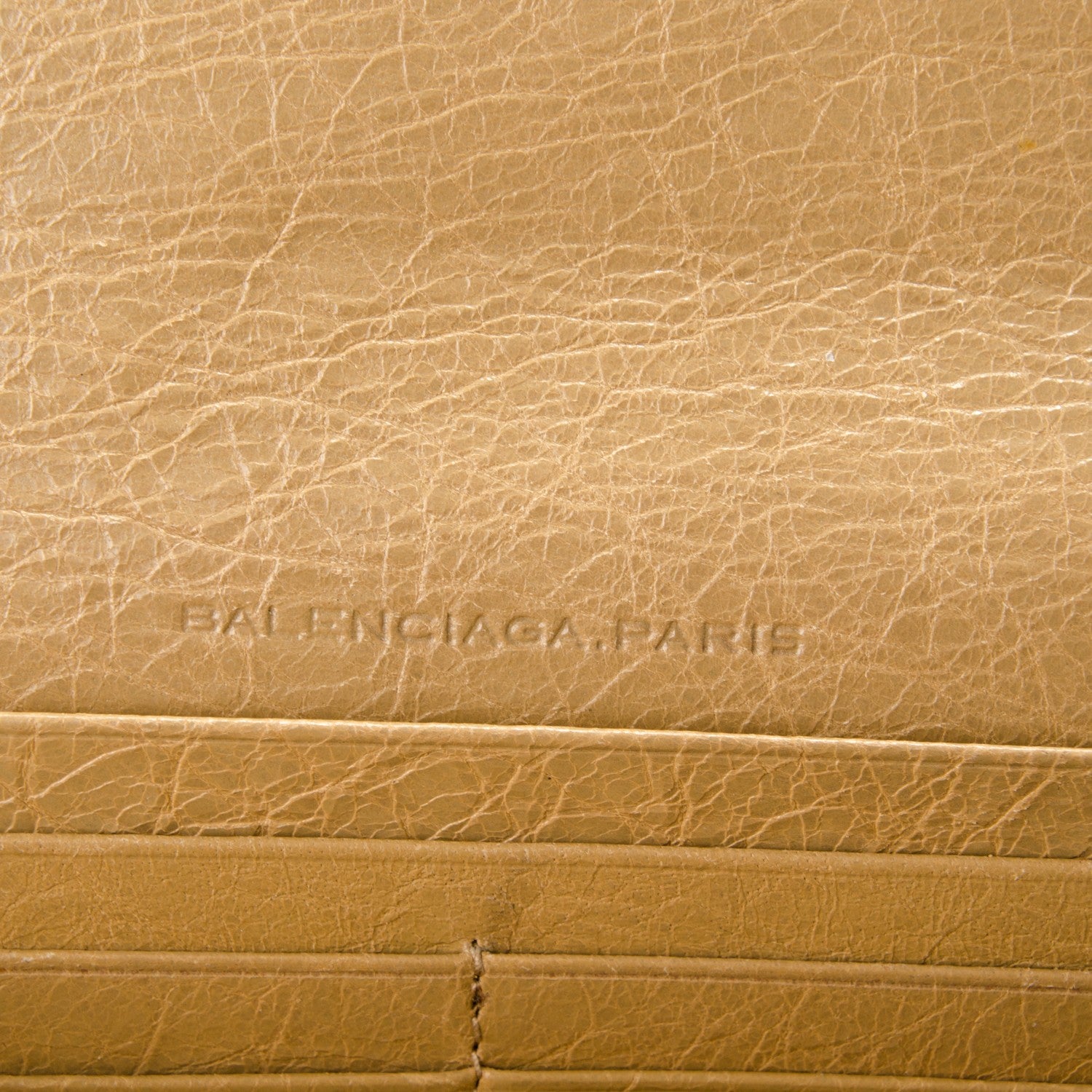 Balenciaga Agneau Classic Hardware Money Wallet Beige Nougatine 6 of 7