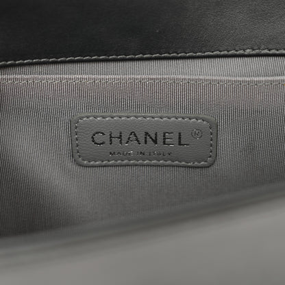 Chanel Lambskin Quilted Medium Boy Flap Dark Grey 7 of 12