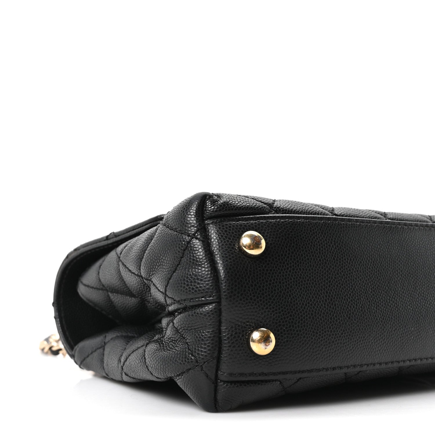 Chanel Caviar Lizard Embossed Quilted Mini Coco Handle Flap Black 16 of 21