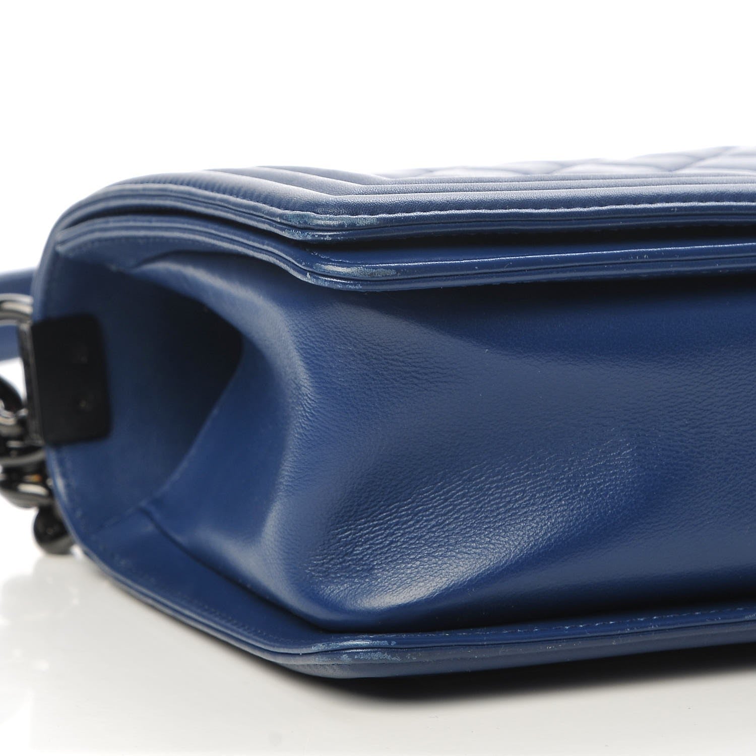 Chanel Calfskin Quilted Medium Boy Flap Blue 9 of 12