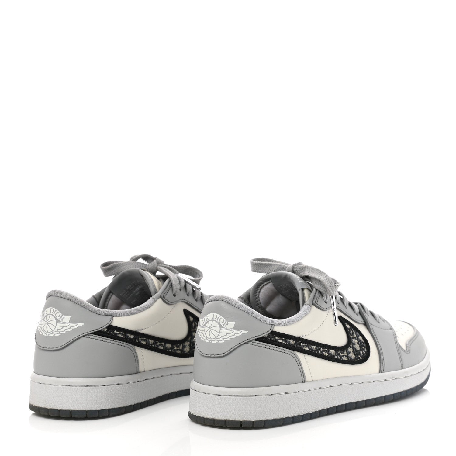 Christian Dior X NIKE AIR JORDAN Calfskin Mens Oblique Low Sneakers 39 Beige White 4 of 17